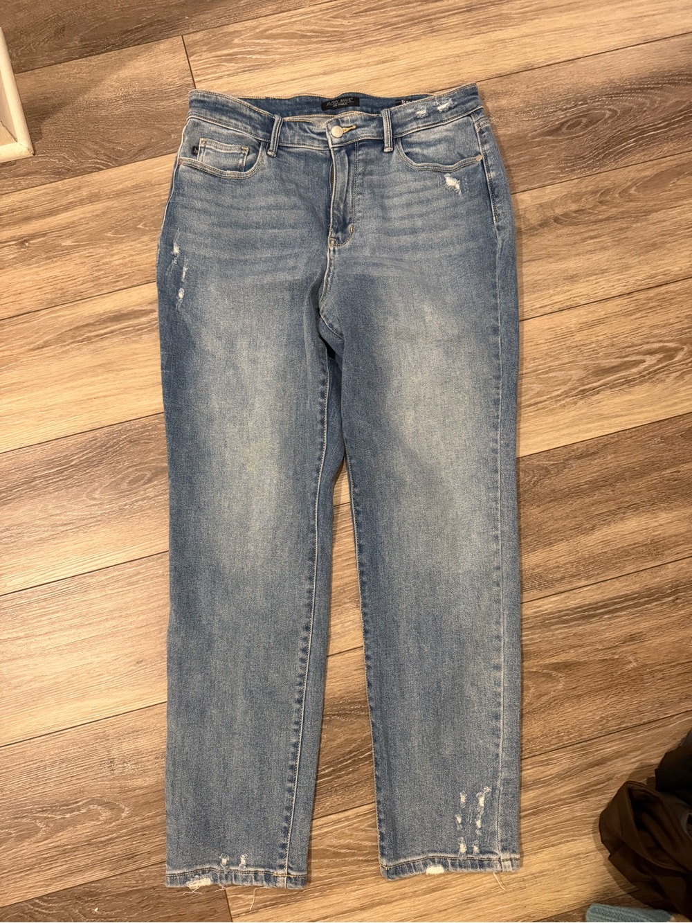 Judy Blue Faded Blue Straight Leg Slim Fit Jeans